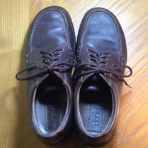 Dansko Men's Wyatt Mocha Dress Casual Lace-up Loafers, size EU 44